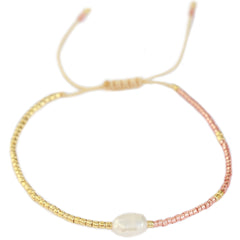 Pulsera Miyuki perla champán