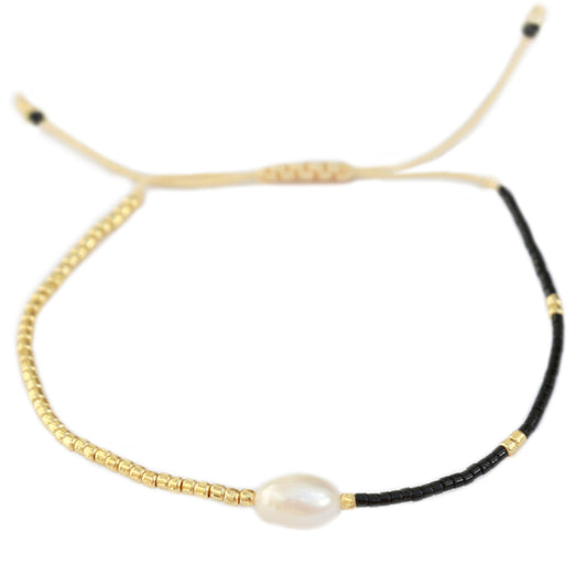 Armband Miyuki Perle schwarz 1080