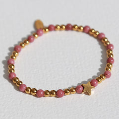 Moraira star bracelet rose stone