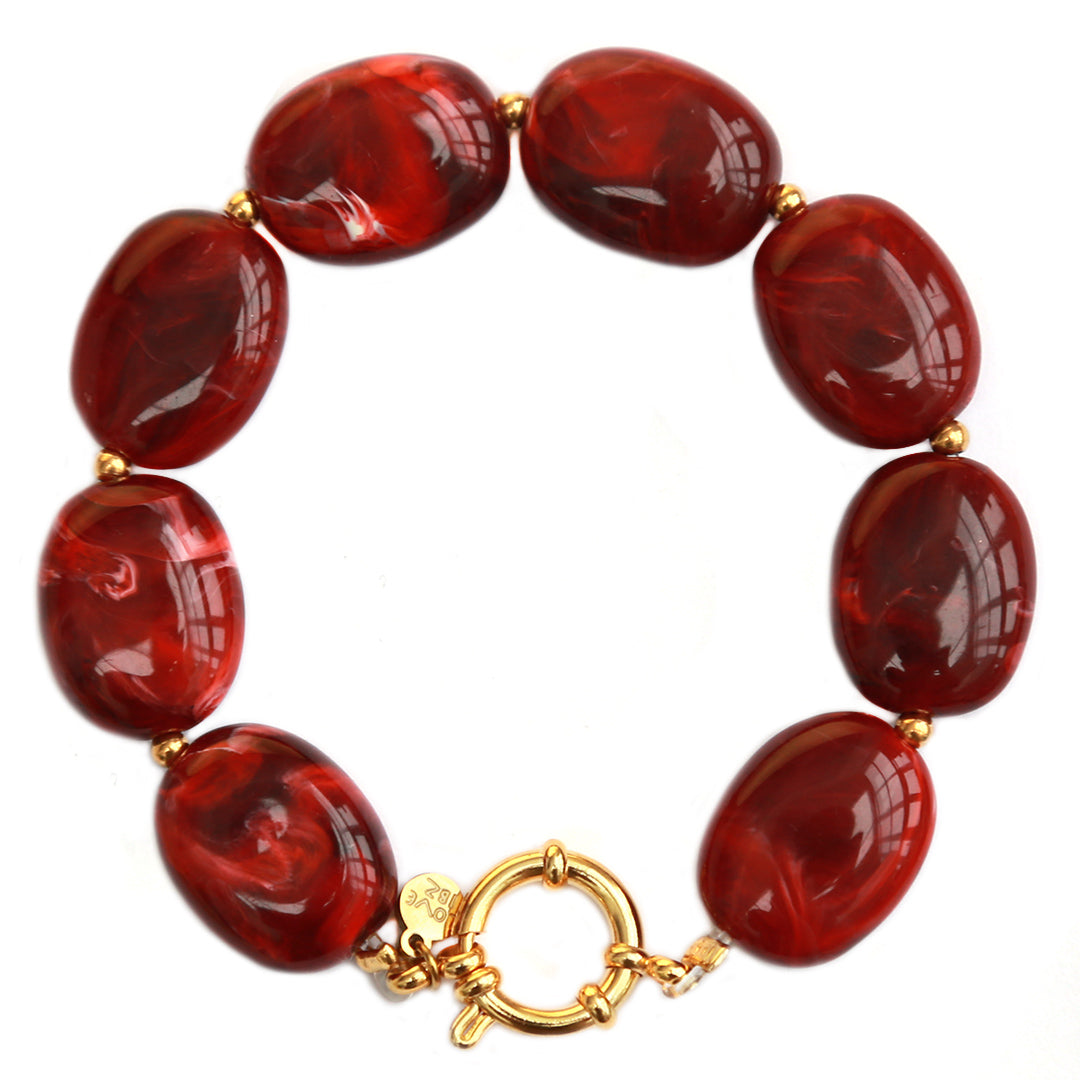 Pulsera Pastilla Burdeos