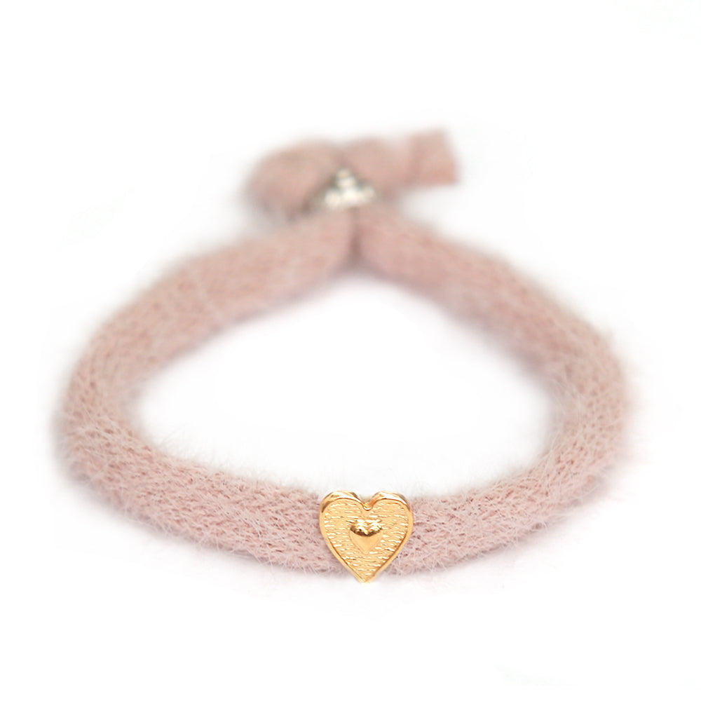 Bracelet fluffy old pink