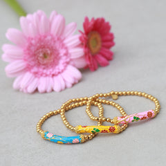 Armband gypsy flower yellow