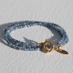 Bracelet en kyanite naturelle à facettes