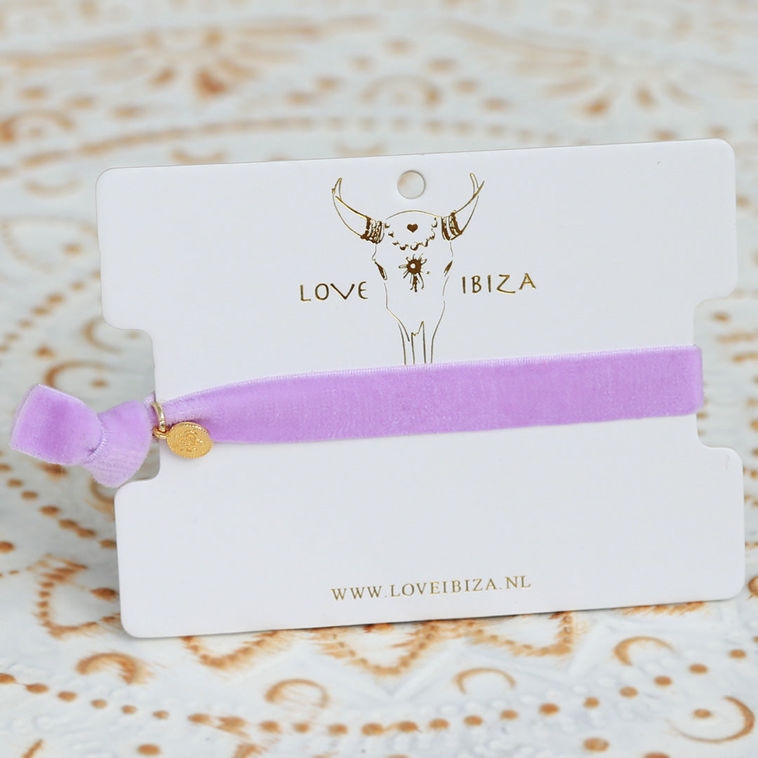 Velvet armbandje lila