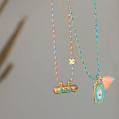 Ketting turquoise bar