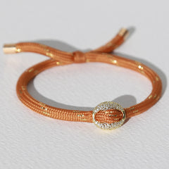 Armband bean diamant caramel