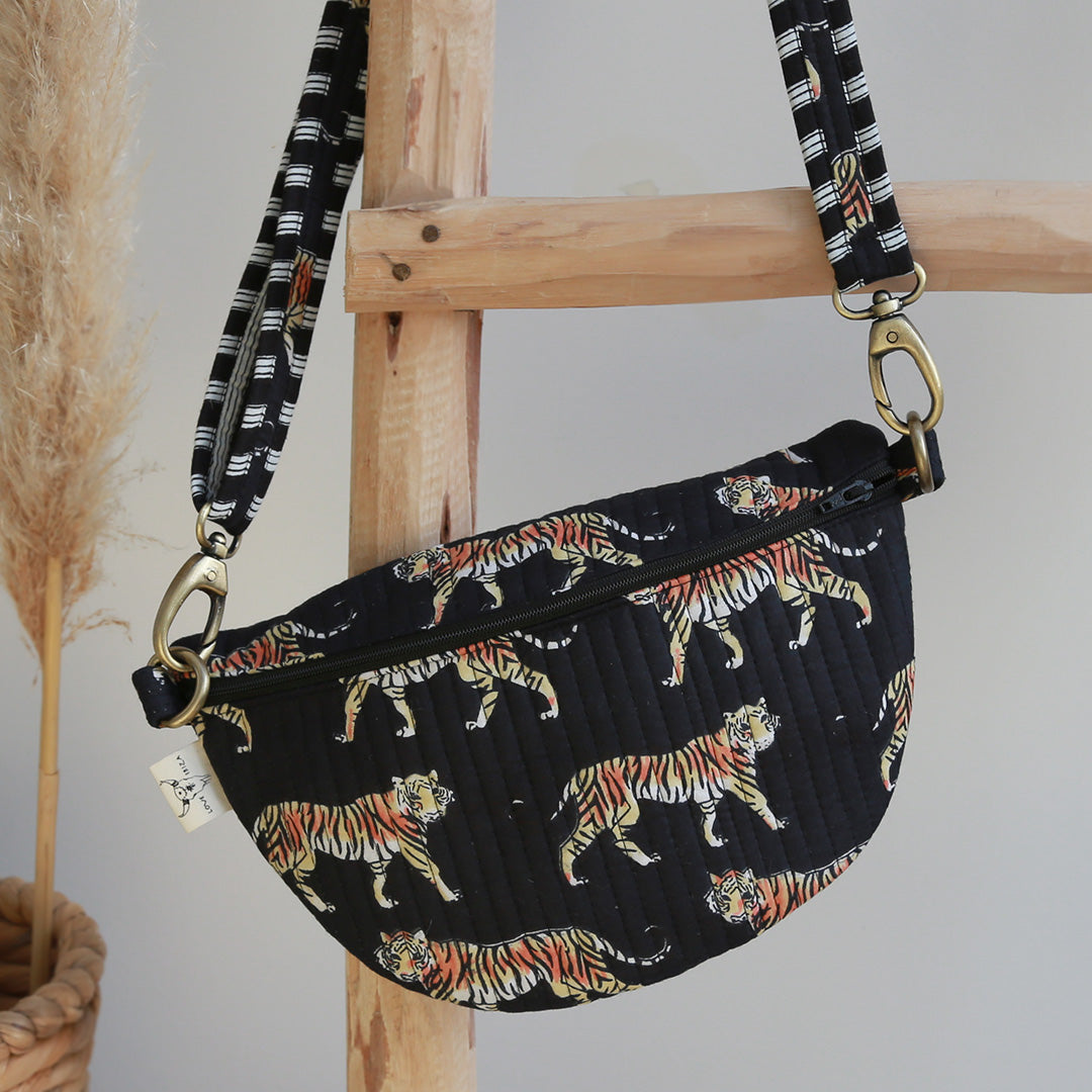 Sac bandoulière tigre noir