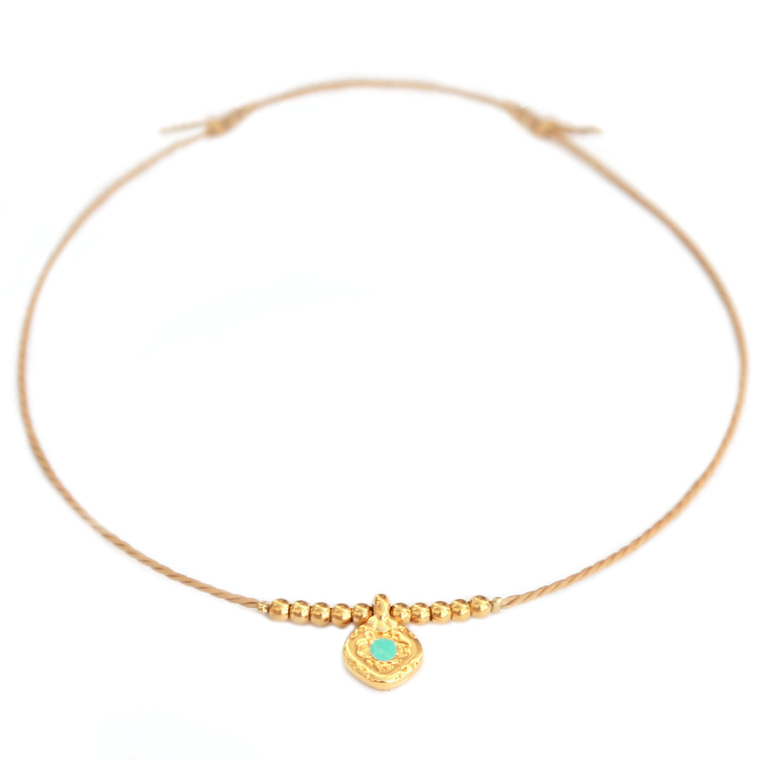 Enkelbandje turquoise amazonite