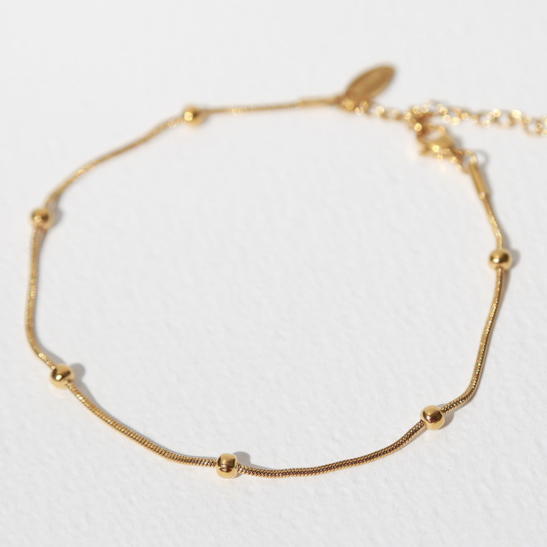 Fußkettchen goldene Kugeln
