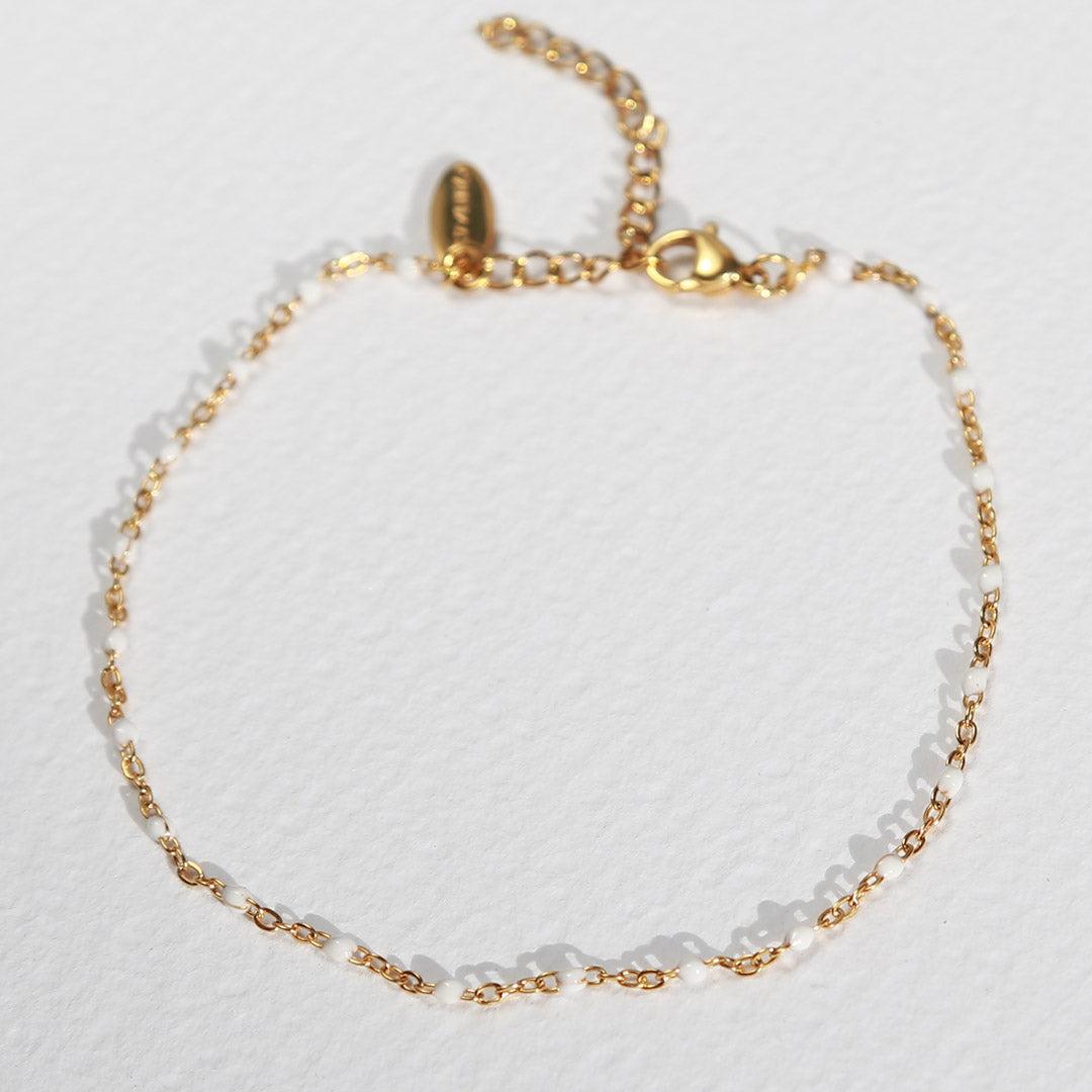 Enkelbandje chain white