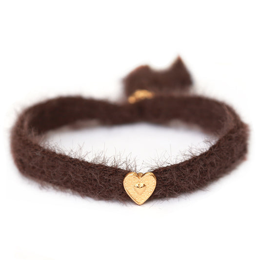 Bracelet moelleux marron 1080