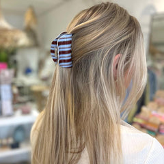 Haarklem streep blauw