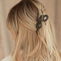 Haarklem swirl taupe
