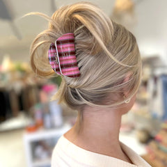 Haarklem streep roze