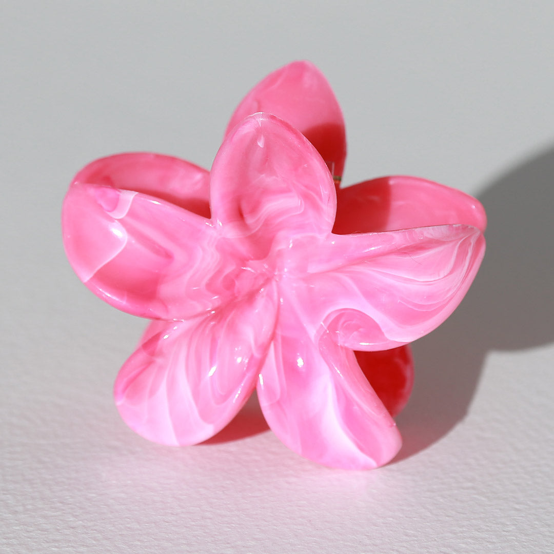 Pince à cheveux fleur pastel swirl rose