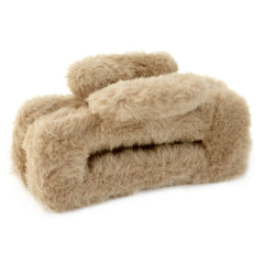 Haarklem fluffy taupe