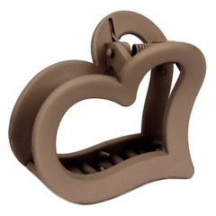 Haarspange mittleres Herz Taupe