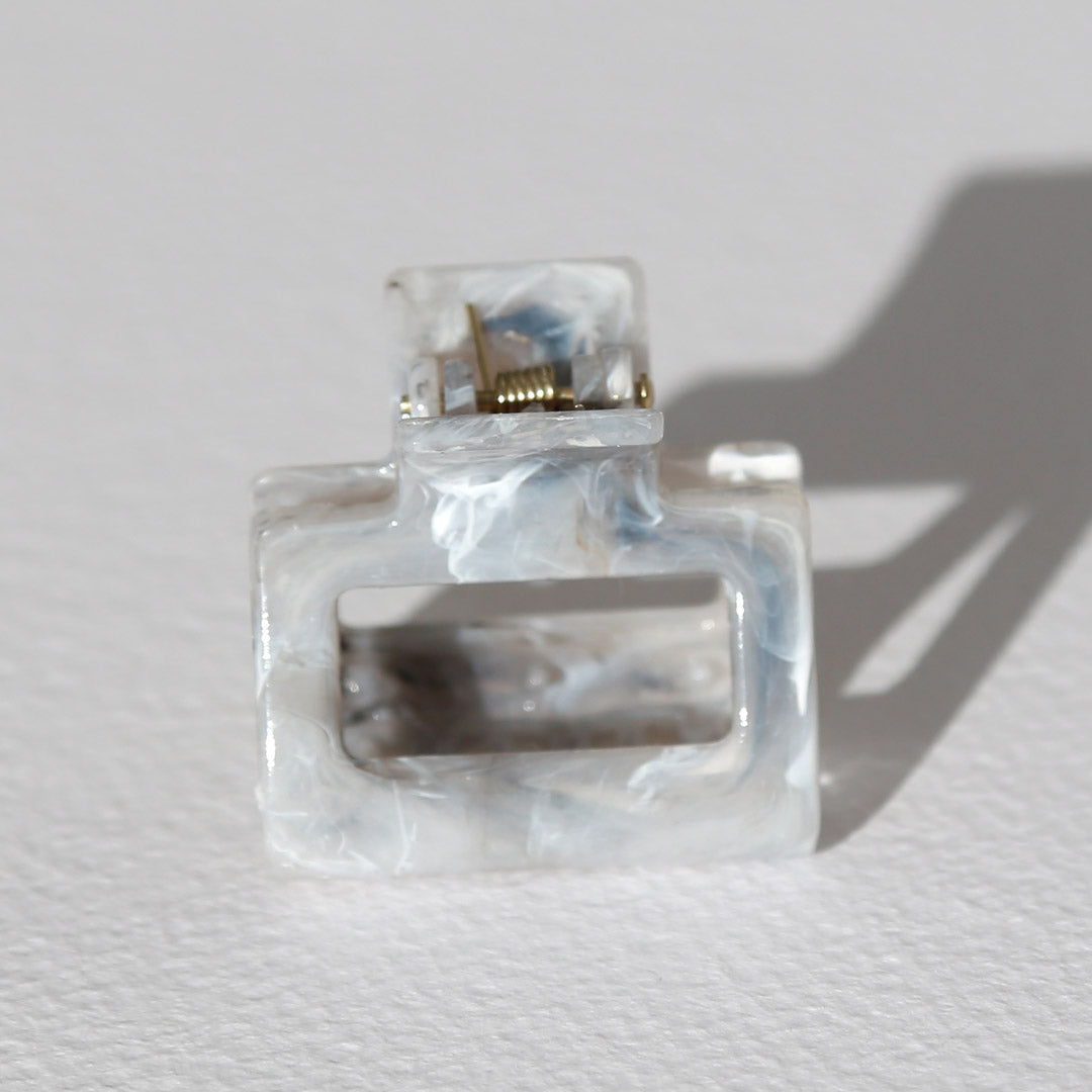 Hair clip swirl grey small