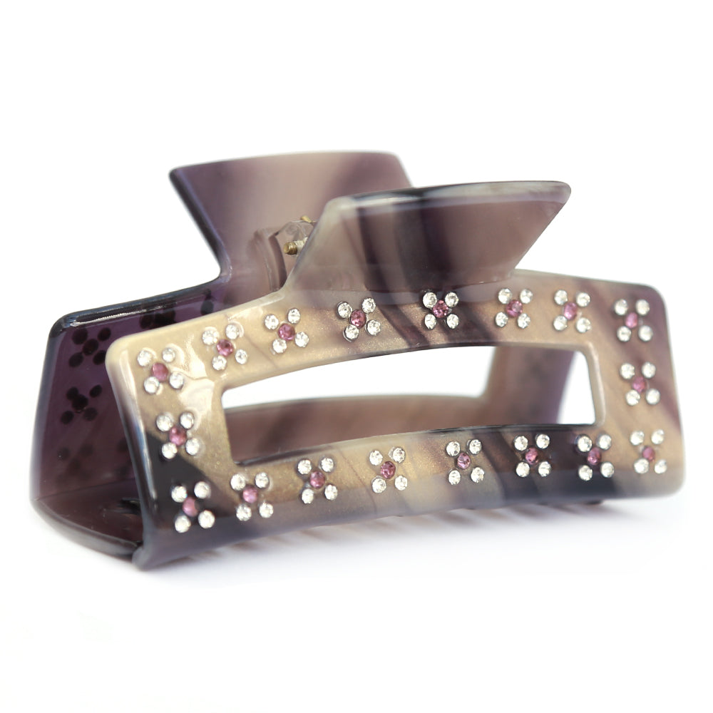 Haarspange gerade Strass Taupe
