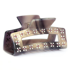Haarspange gerade Strass Taupe