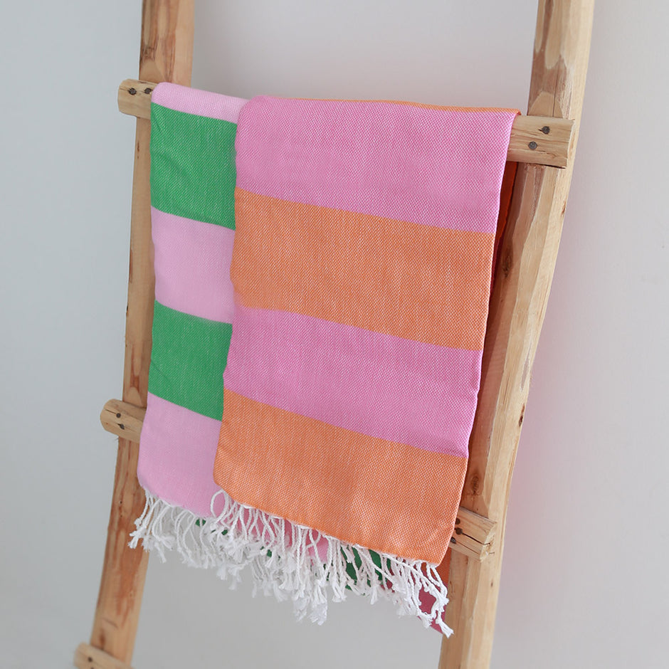 Serviette De Plage Victoria's Secret Let's Party Love Rose - Orange Tie-dye Neuve