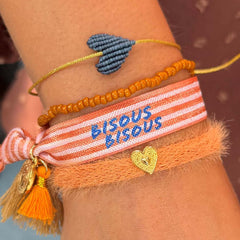Armband fluffy zalm