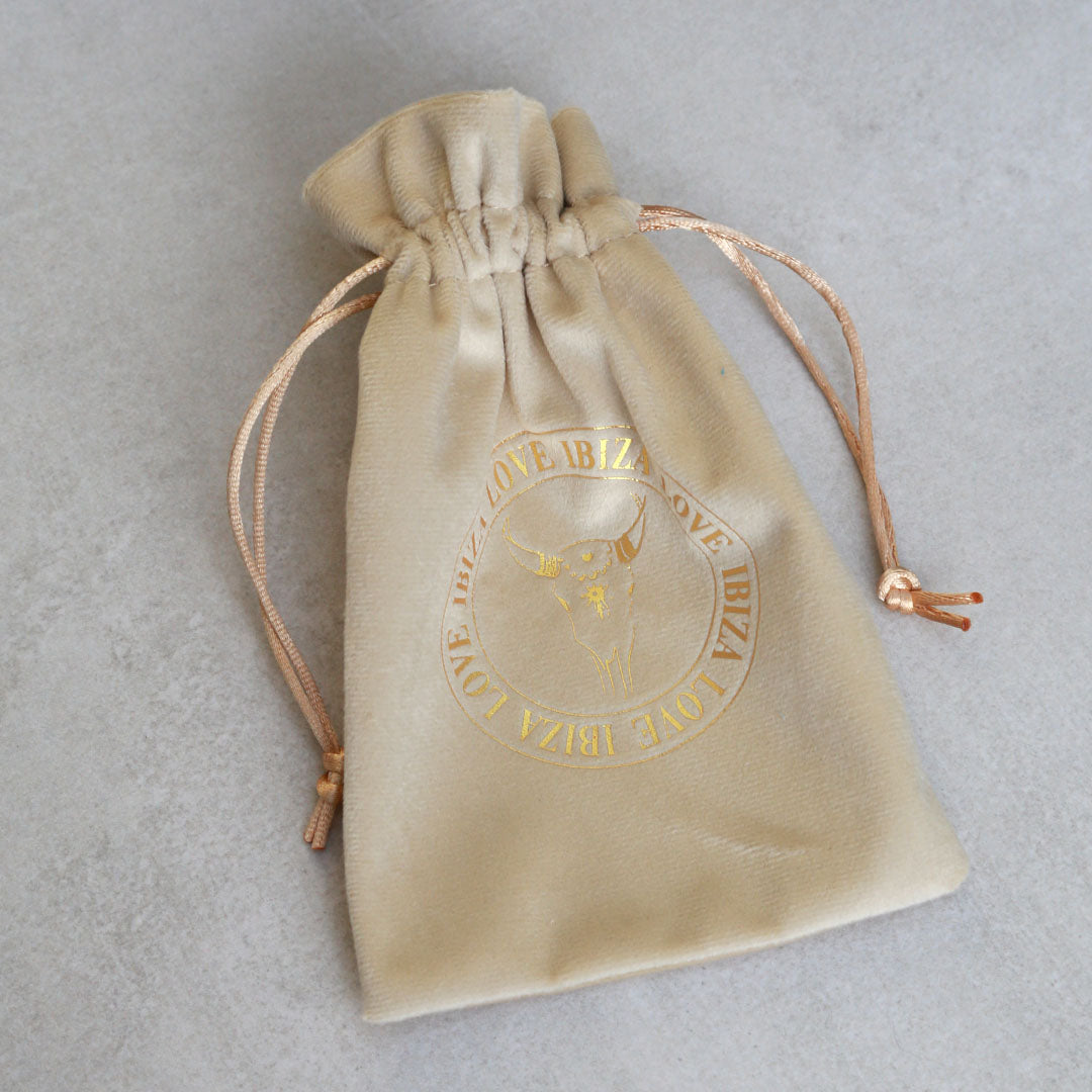 Kado zakje velvet beige