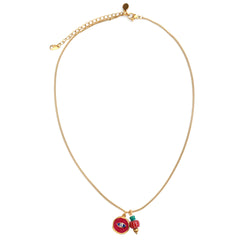 Gold chain mystic soul eye burgundy