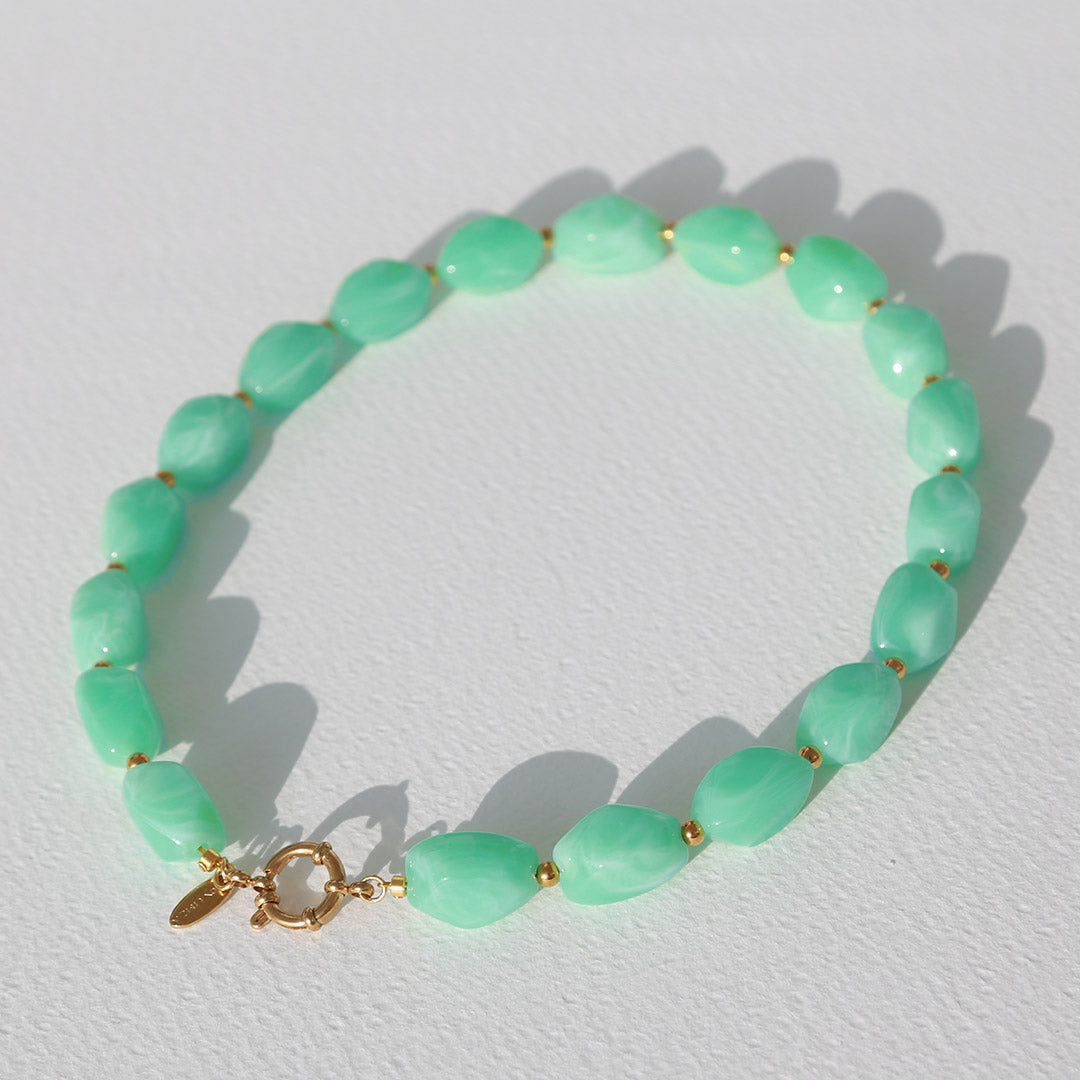 Goldkette Rocks Türkis