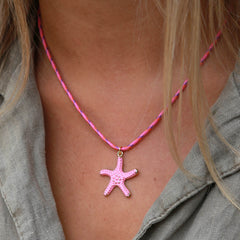 Ketting Surf zeester roze