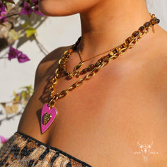 Charm heart pink
