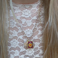 Halskette Tableau lila