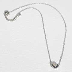 Zilveren ketting small hart