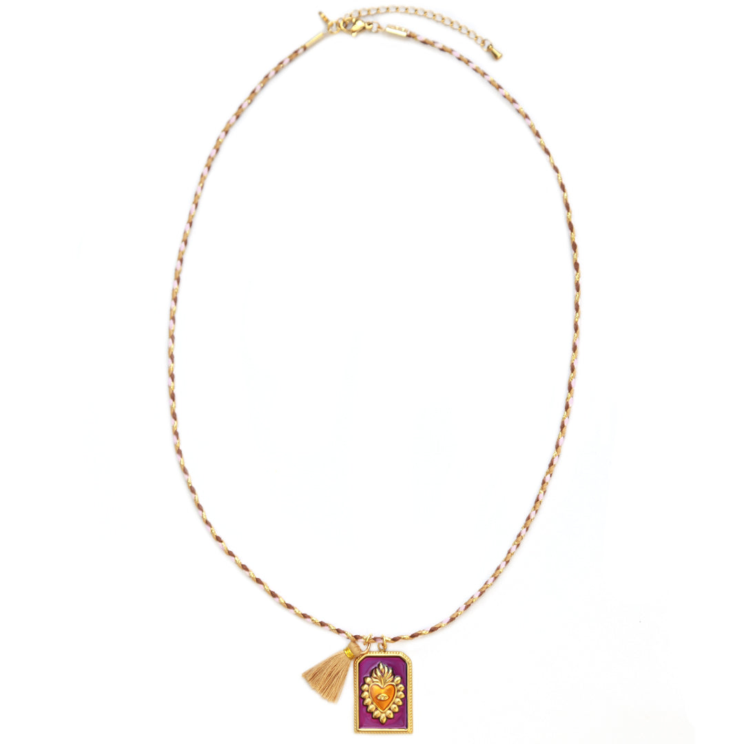 Halskette Tableau lila