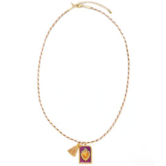 Halskette Tableau lila