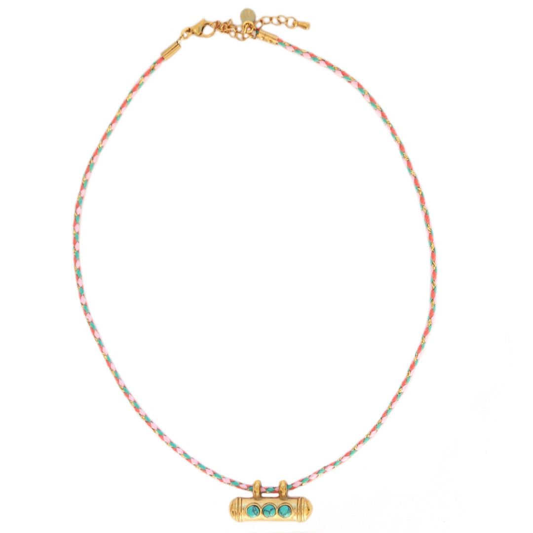 Ketting turquoise bar