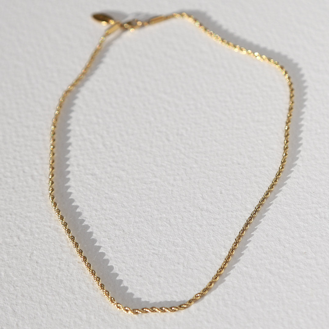 Gouden ketting twisted chain