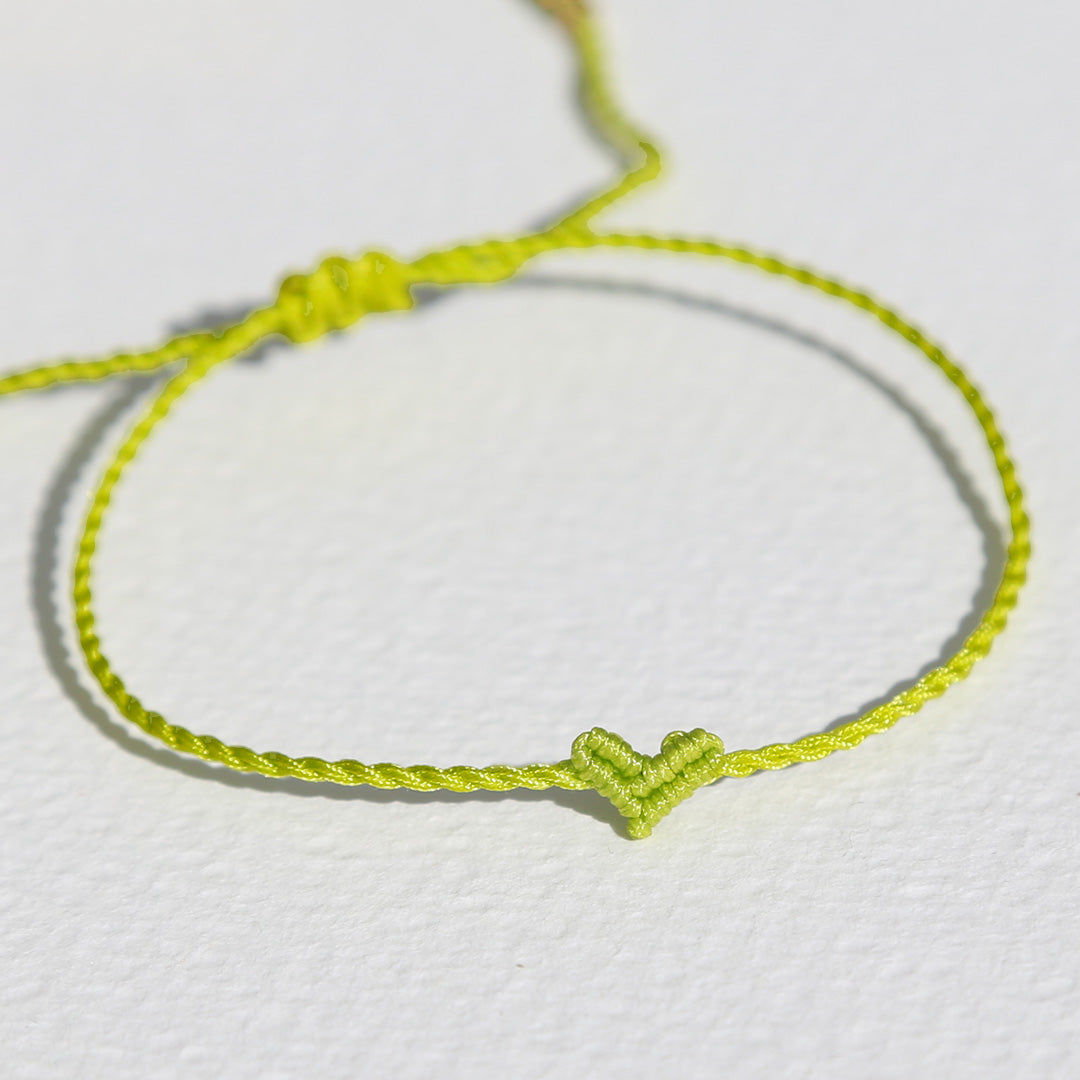 Armband klein hart lime