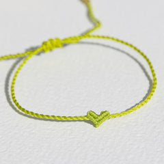 Armband klein hart lime