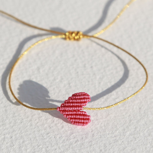 Armband großes Herz rosé   1080