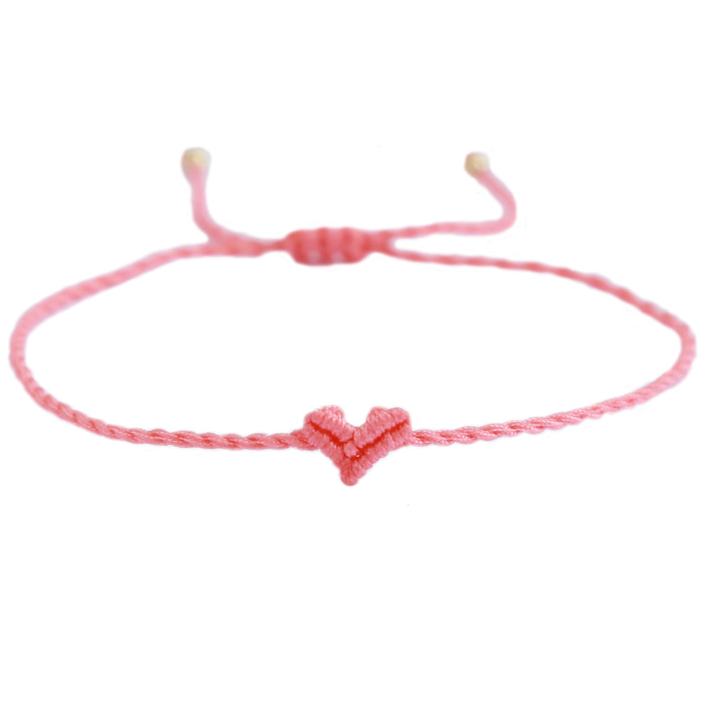 Bracelet coeur Love Ibiza corail