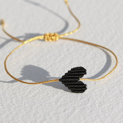 Armband großes Herz schwarzes  