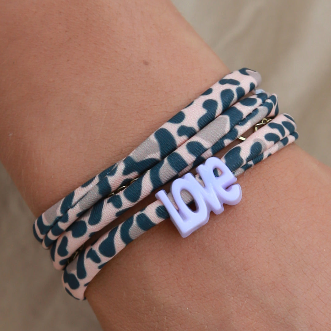 Ankle bracelet leopard love - choose your own color!