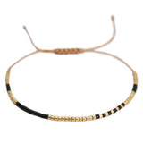 Miyuki armband black gold