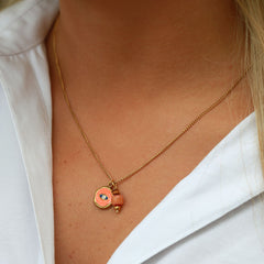 Gold chain mystic soul eye orange