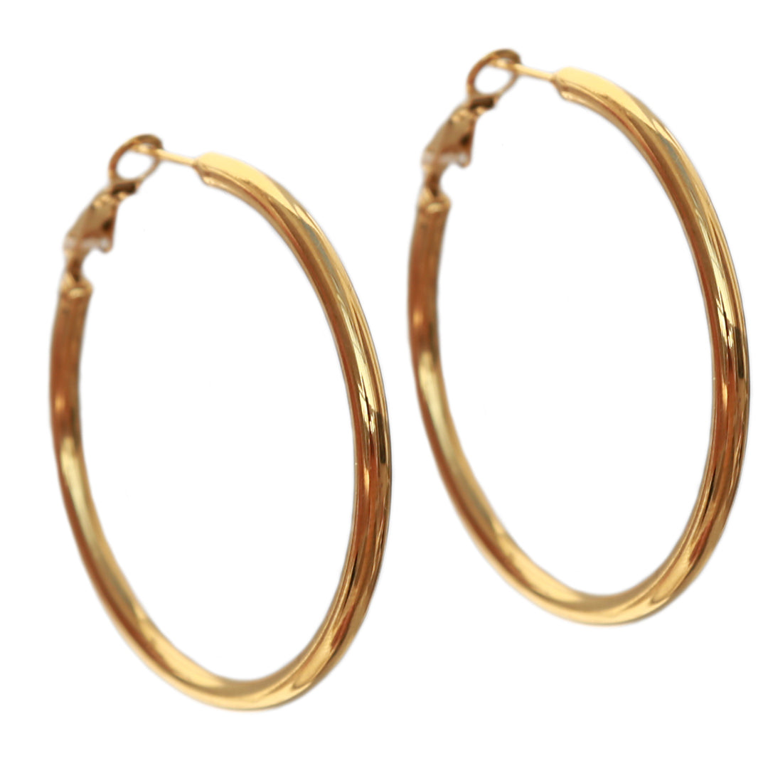 Fijne gouden hoops large