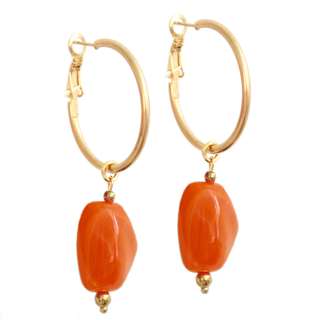 Pendientes rocas naranja