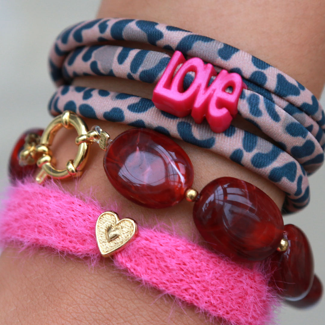 Pulsera Pastilla Burdeos