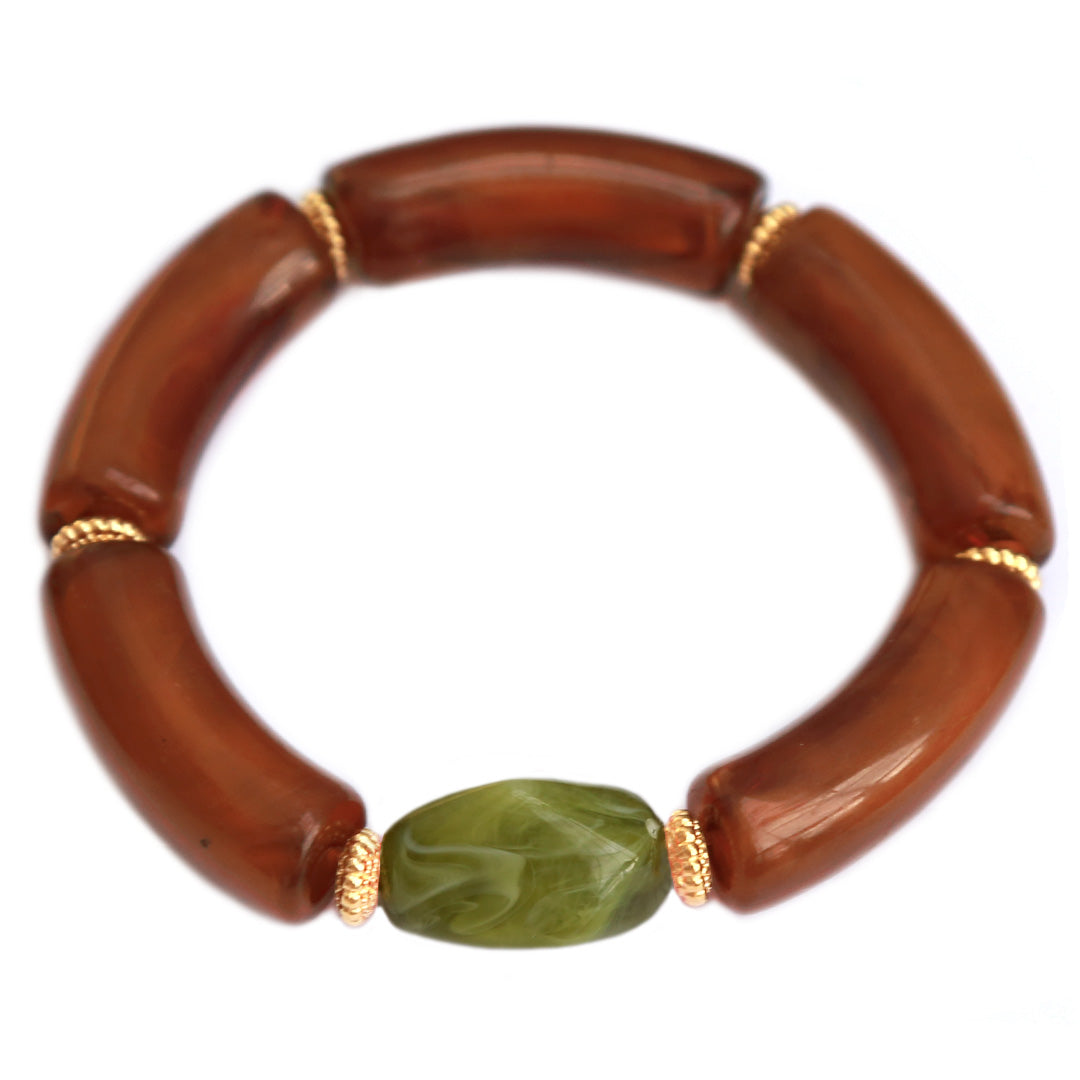 Armband penne rocks tortoise groen