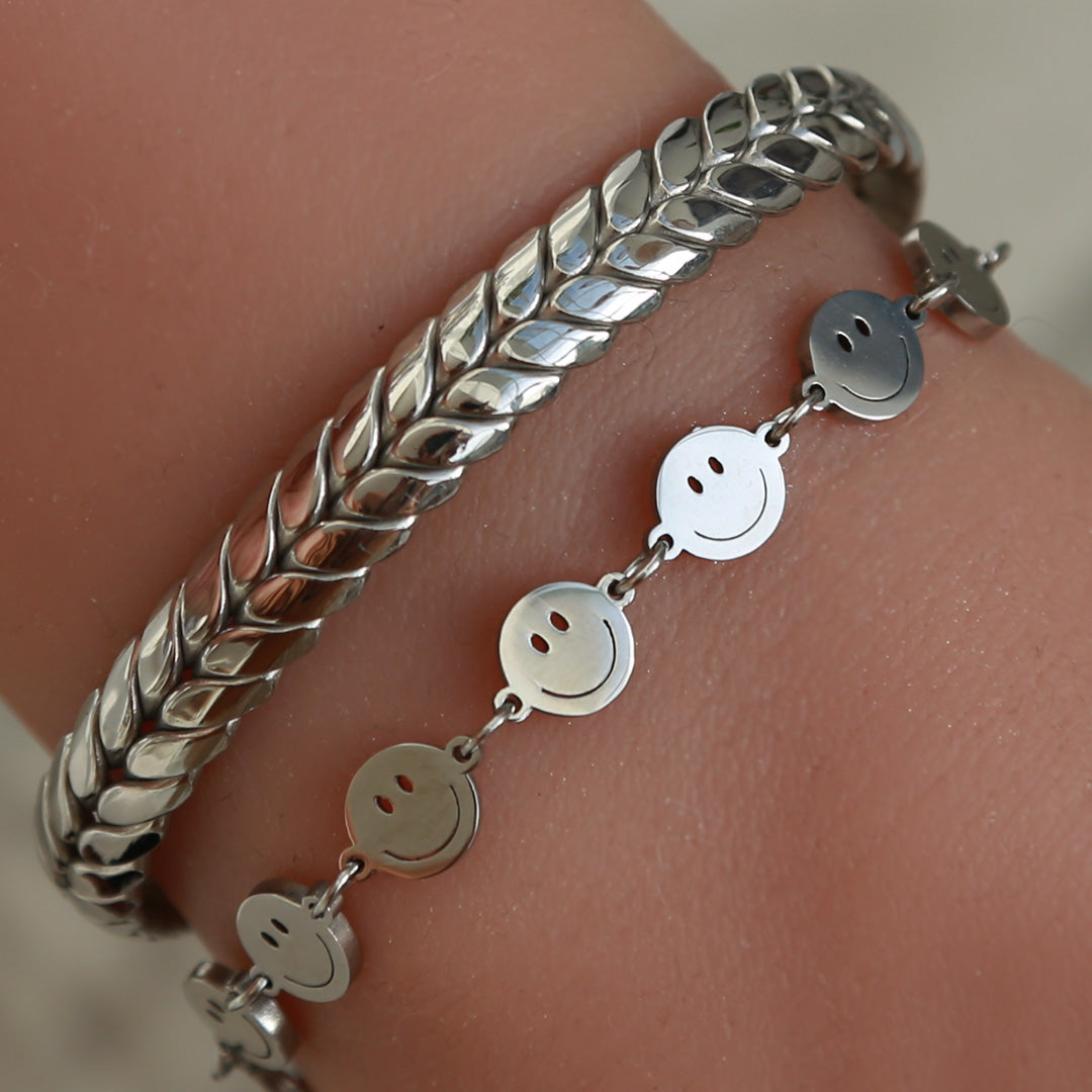 Armband weave Silber